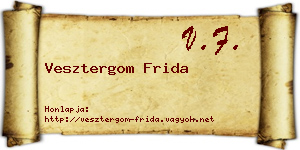 Vesztergom Frida névjegykártya